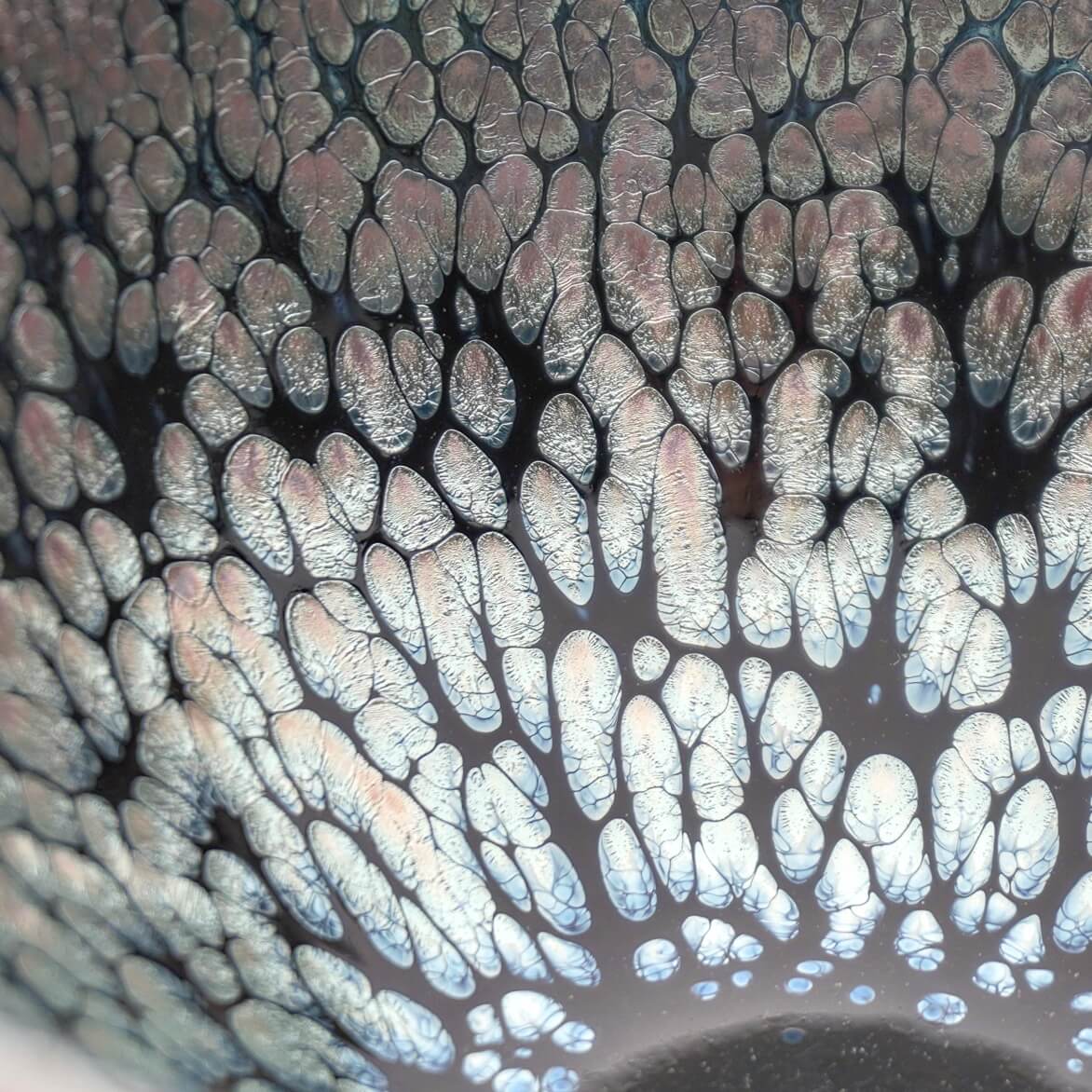 The glaze surface of oil spot Jianzhan pottery